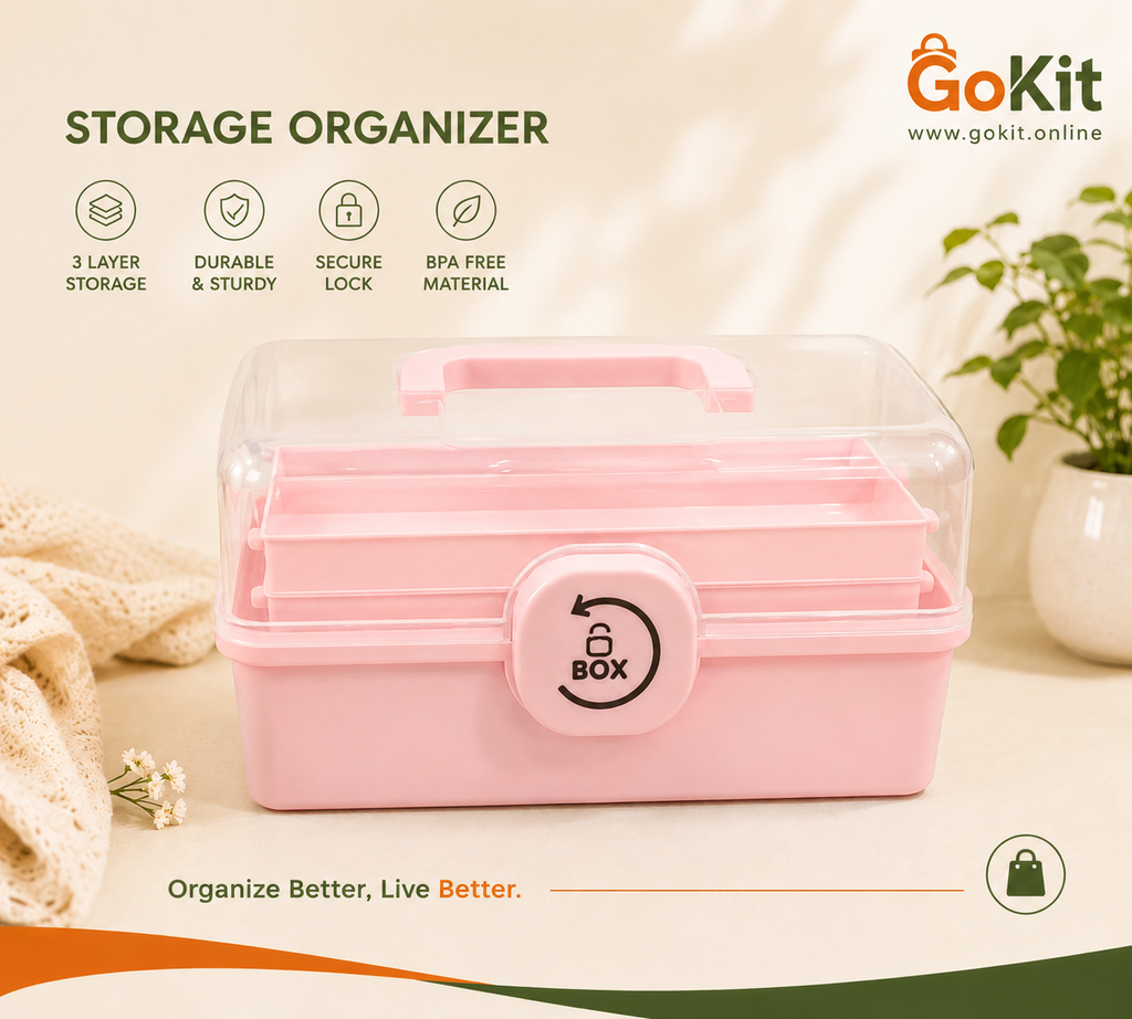 Multi-tier Storage Organizer - Pink