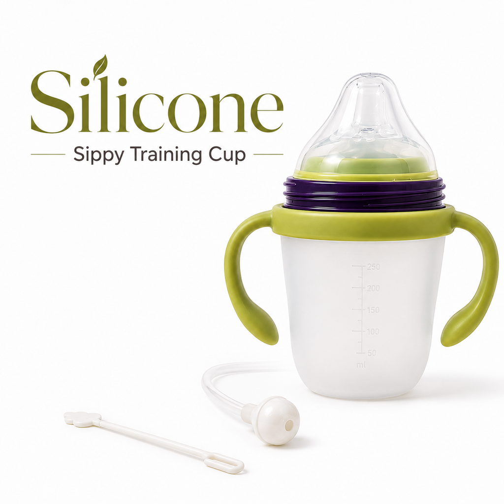 GoKit Silicone Sippy Training Cup - Sage Green