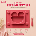 GoKit All-in-One Silicone Placemat & Divided Plate Set