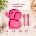 Silicone Baby Food Plate Set – Elephant Edition