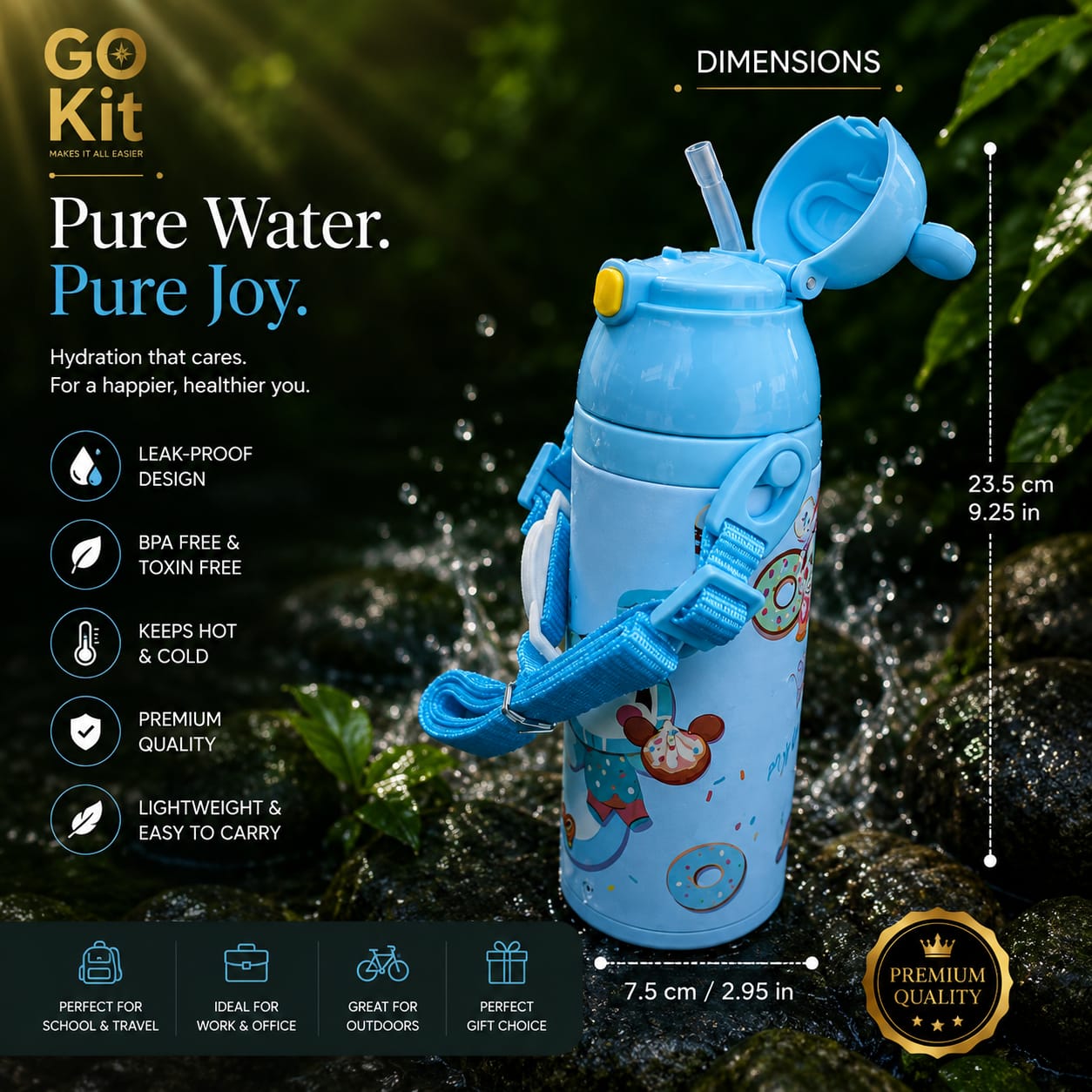 Gokit AquaJoy Kids Bottle - 500ml