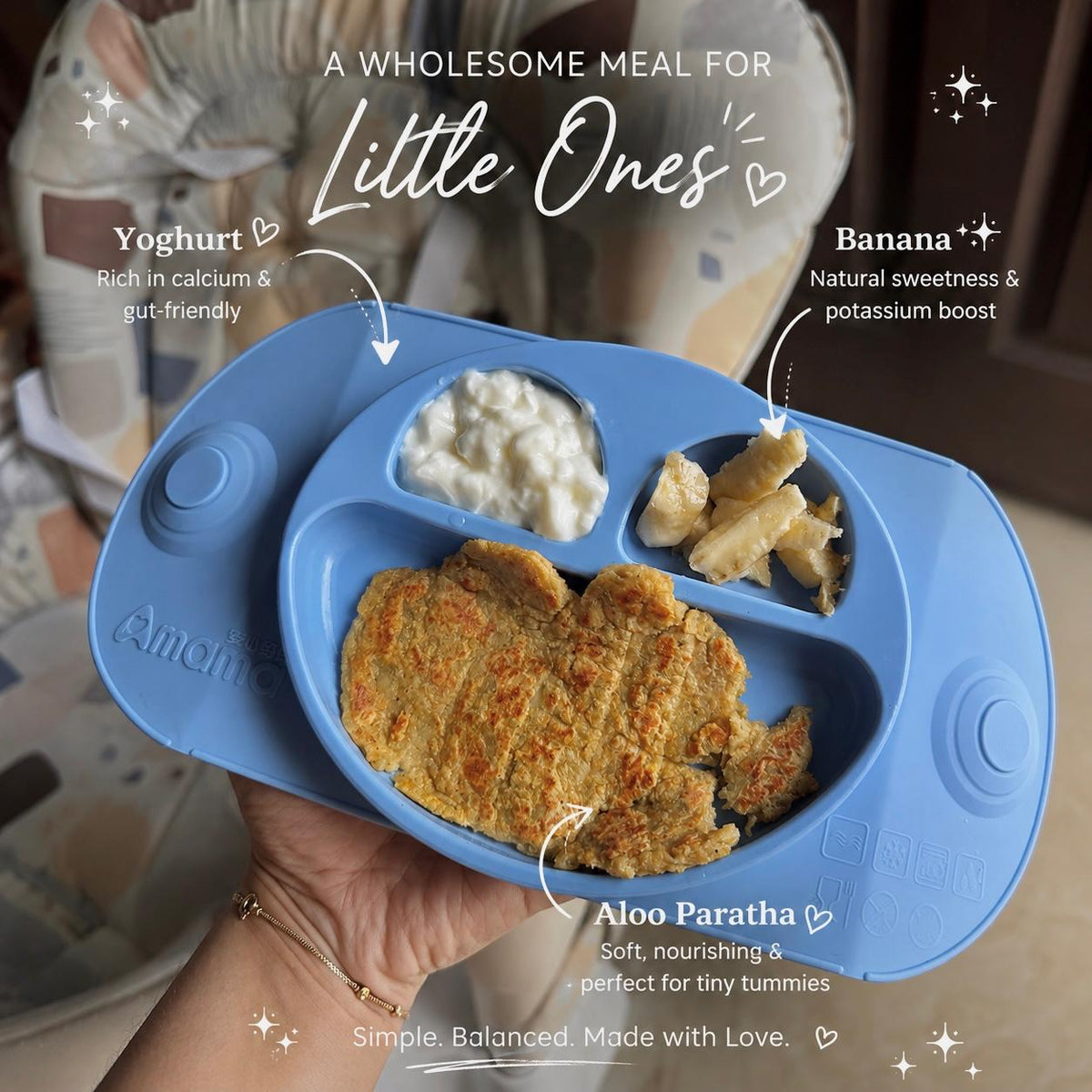 GoKit Silicone Mini Divided Plate & Placemat Set