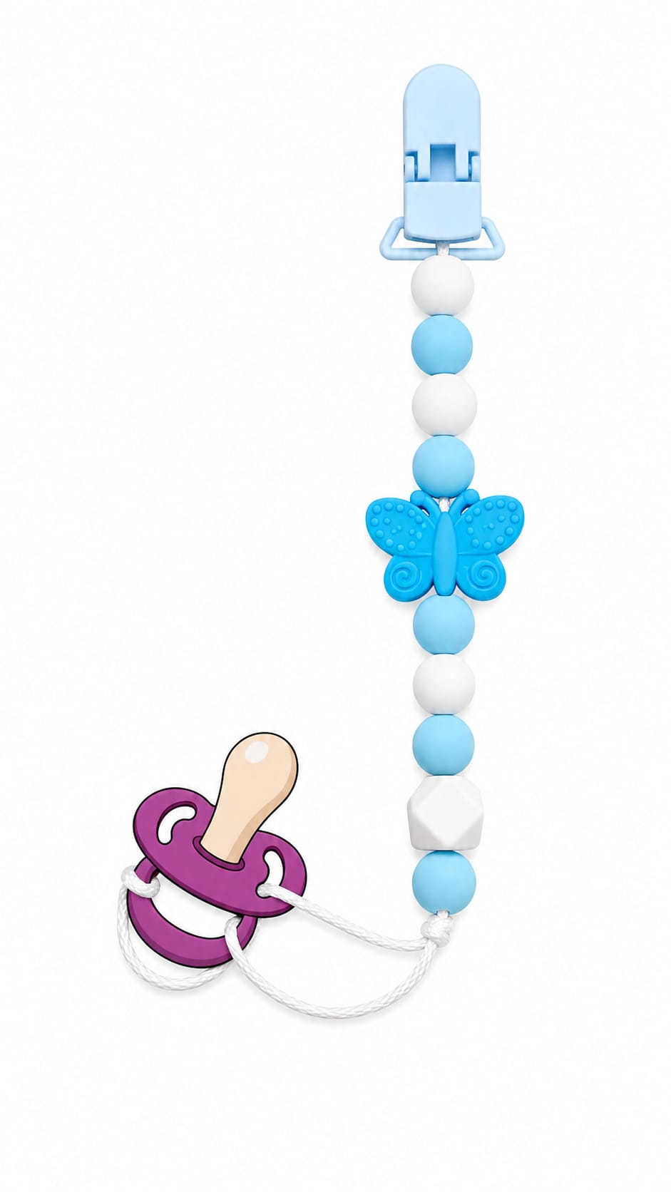 Silicone Teether Chain with Clip