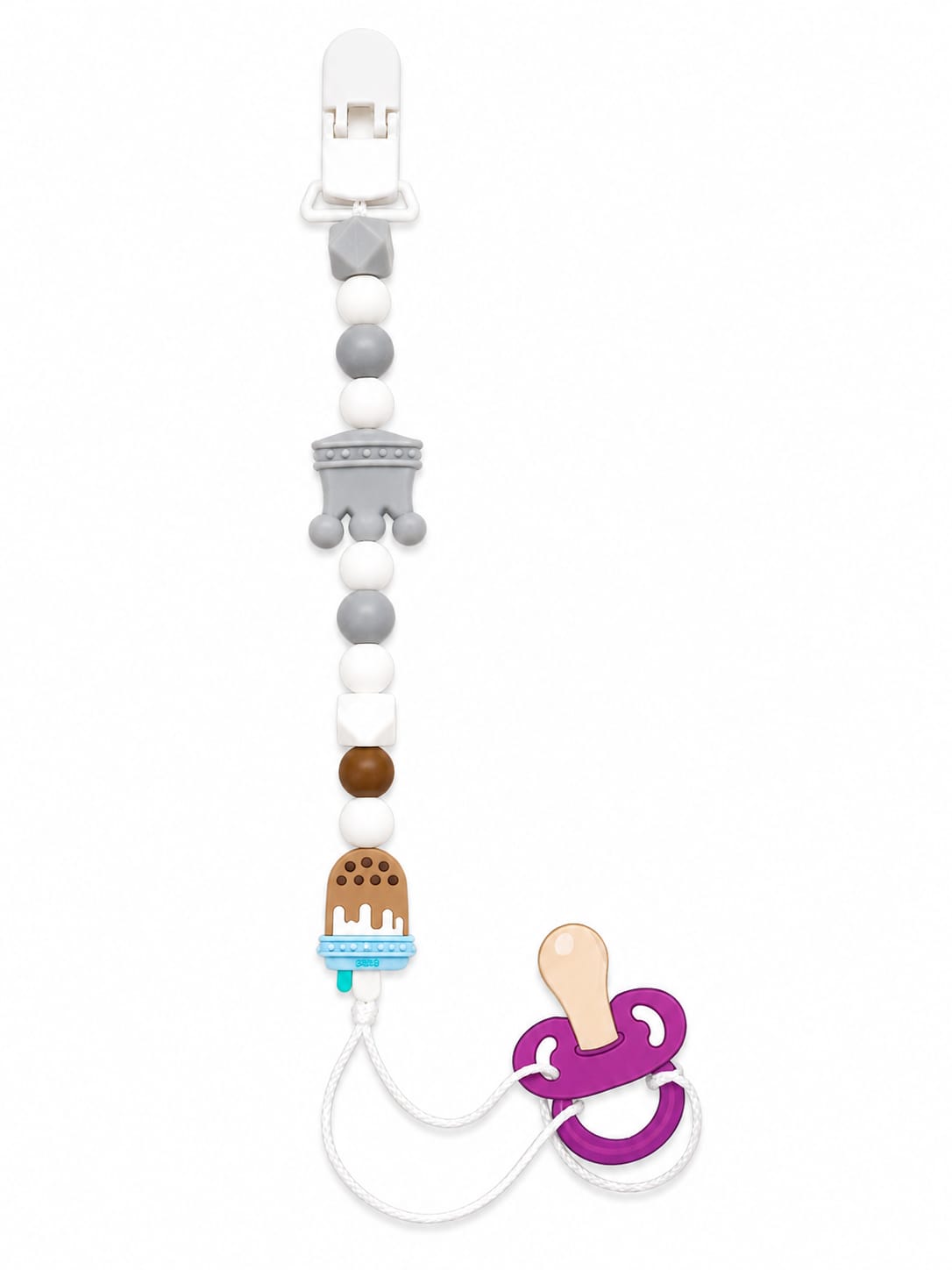 Silicone Teether Chain with Clip