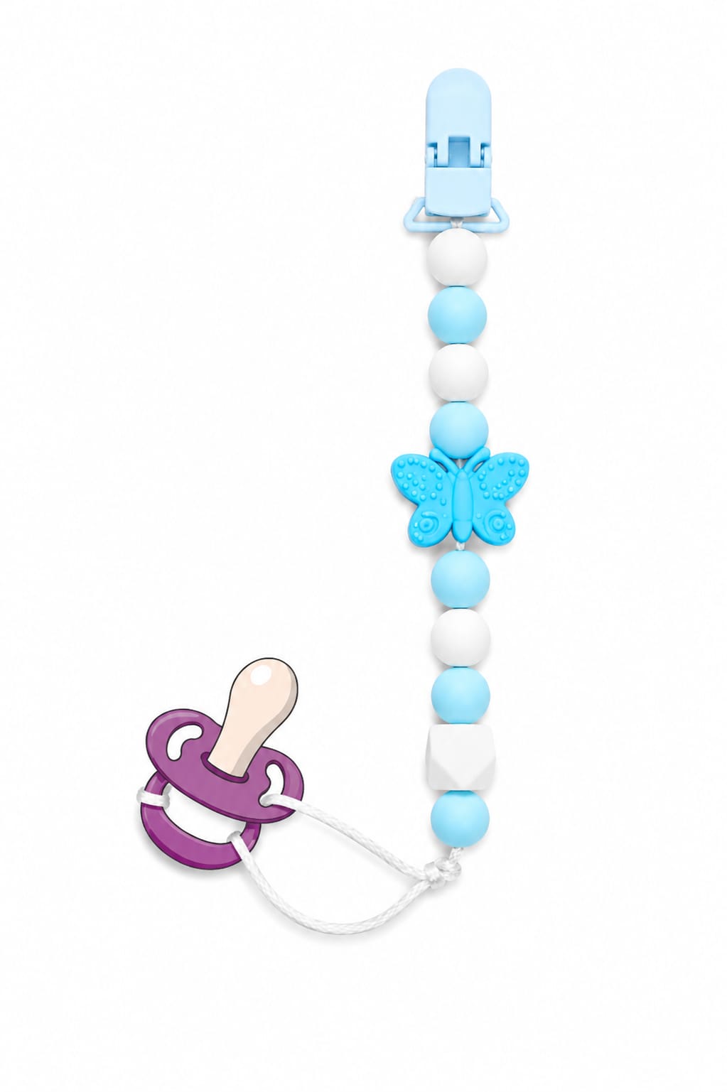 Silicone Teether Chain with Clip